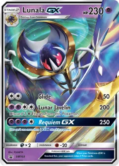 Lunala-GX Promo card from Sun & Moon Black Star Promos
