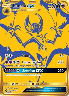 Lunala-GX Promo card from Sun & Moon Black Star Promos