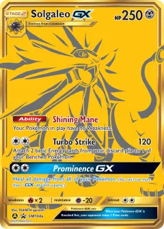 Solgaleo-GX Promo card from Sun & Moon Black Star Promos