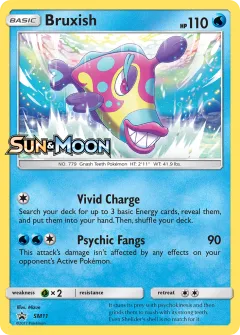 Bruxish Promo card from Sun & Moon Black Star Promos
