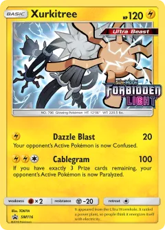Xurkitree Promo card from Sun & Moon Black Star Promos