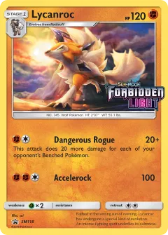 Lycanroc Promo card from Sun & Moon Black Star Promos