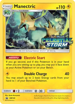 Manectric Promo card from Sun & Moon Black Star Promos