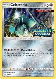 Celesteela Promo card from Sun & Moon Black Star Promos