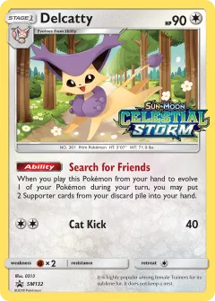 Delcatty Promo card from Sun & Moon Black Star Promos