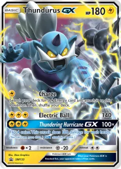 Thundurus-GX Promo card from Sun & Moon Black Star Promos
