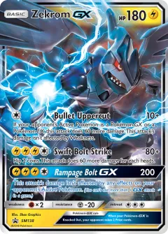 Zekrom-GX Promo card from Sun & Moon Black Star Promos