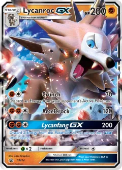 Lycanroc-GX Promo card from Sun & Moon Black Star Promos
