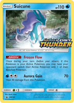 Suicune Promo card from Sun & Moon Black Star Promos