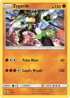 Zygarde Promo card from Sun & Moon Black Star Promos