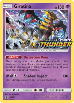 Giratina Promo card from Sun & Moon Black Star Promos