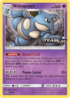 Nidoqueen Promo card from Sun & Moon Black Star Promos