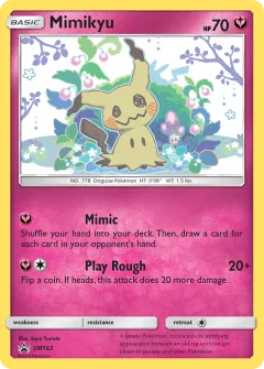 Mimikyu Promo card from Sun & Moon Black Star Promos