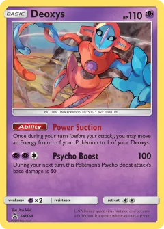 Deoxys Promo card from Sun & Moon Black Star Promos