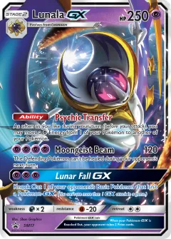 Lunala-GX Promo card from Sun & Moon Black Star Promos