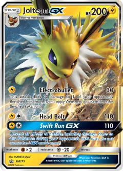 Jolteon-GX Promo card from Sun & Moon Black Star Promos