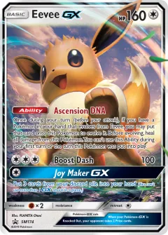Eevee-GX Promo card from Sun & Moon Black Star Promos