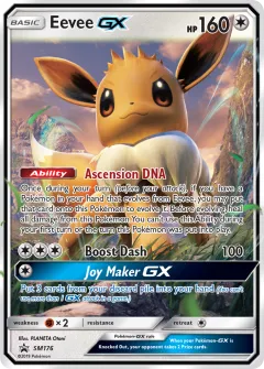 Eevee-GX Promo card from Sun & Moon Black Star Promos