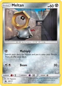 Meltan Promo card from Sun & Moon Black Star Promos