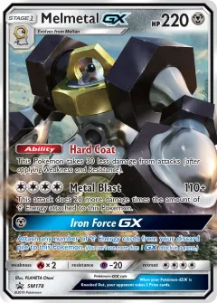 Melmetal-GX Promo card from Sun & Moon Black Star Promos