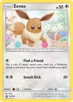 Eevee Promo card from Sun & Moon Black Star Promos