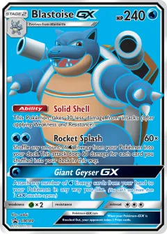 Blastoise-GX Promo card from Sun & Moon Black Star Promos