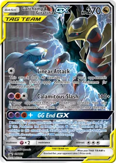 Garchomp & Giratina-GX Promo card from Sun & Moon Black Star Promos