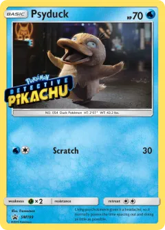 Psyduck Promo card from Sun & Moon Black Star Promos