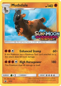 Mudsdale Promo card from Sun & Moon Black Star Promos