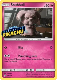 Snubbull Promo card from Sun & Moon Black Star Promos