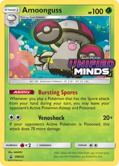 Amoonguss Promo card from Sun & Moon Black Star Promos