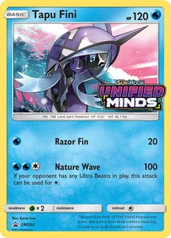 Tapu Fini Promo card from Sun & Moon Black Star Promos