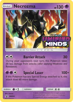 Necrozma Promo card from Sun & Moon Black Star Promos