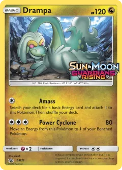 Drampa Promo card from Sun & Moon Black Star Promos