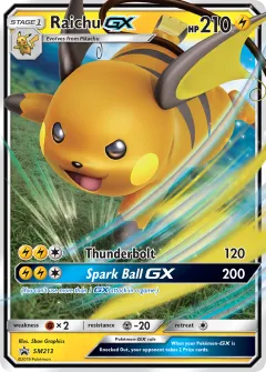 Raichu-GX Promo card from Sun & Moon Black Star Promos