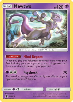 Mewtwo Promo card from Sun & Moon Black Star Promos