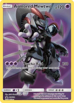 Armored Mewtwo Promo card from Sun & Moon Black Star Promos
