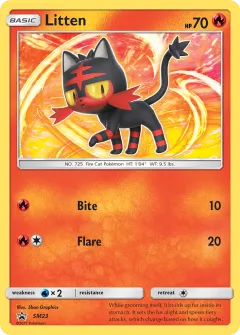 Litten Promo card from Sun & Moon Black Star Promos