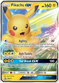 Pikachu-GX Promo card from Sun & Moon Black Star Promos