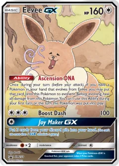 Eevee-GX Promo card from Sun & Moon Black Star Promos