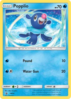 Popplio Promo card from Sun & Moon Black Star Promos
