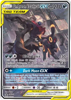 Umbreon & Darkrai-GX Promo card from Sun & Moon Black Star Promos