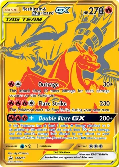 Reshiram & Charizard-GX Promo card from Sun & Moon Black Star Promos