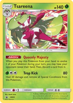 Tsareena Promo card from Sun & Moon Black Star Promos