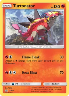 Turtonator Promo card from Sun & Moon Black Star Promos