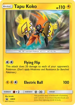 Tapu Koko Promo card from Sun & Moon Black Star Promos