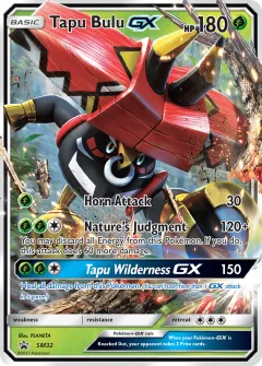 Tapu Bulu-GX Promo card from Sun & Moon Black Star Promos