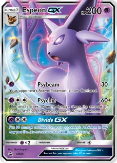 Espeon-GX Promo card from Sun & Moon Black Star Promos