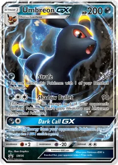 Umbreon-GX Promo card from Sun & Moon Black Star Promos
