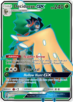 Decidueye-GX Promo card from Sun & Moon Black Star Promos